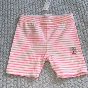 Stripe biker shorts